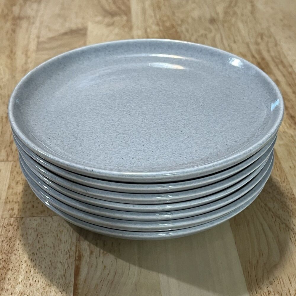 Russel Wright by Steubenville Salad Plates Set of 7 Granite Gray Speckled 6”